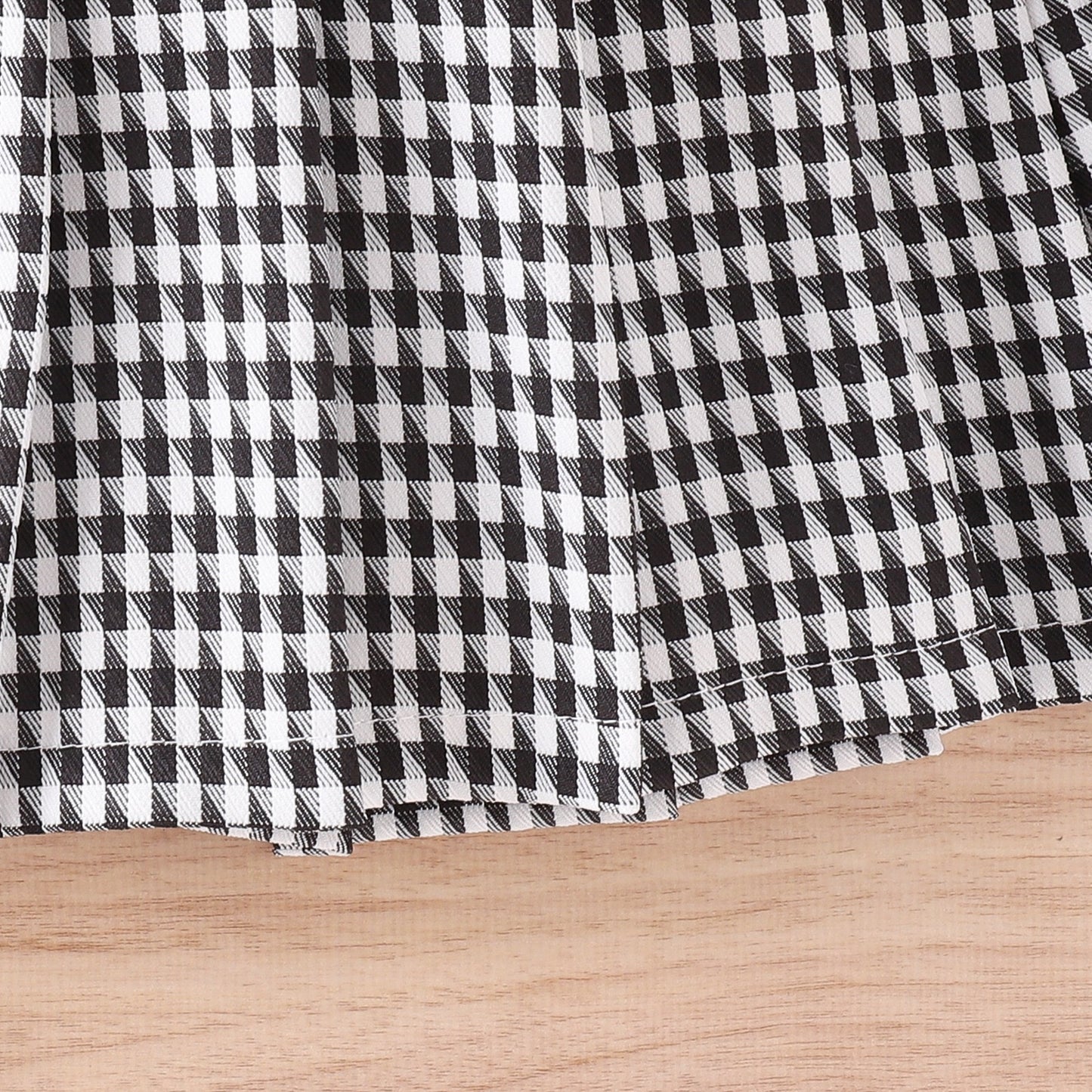 children's sleeveless tops houndstooth high-waisted pleated skirts hats girls' suits