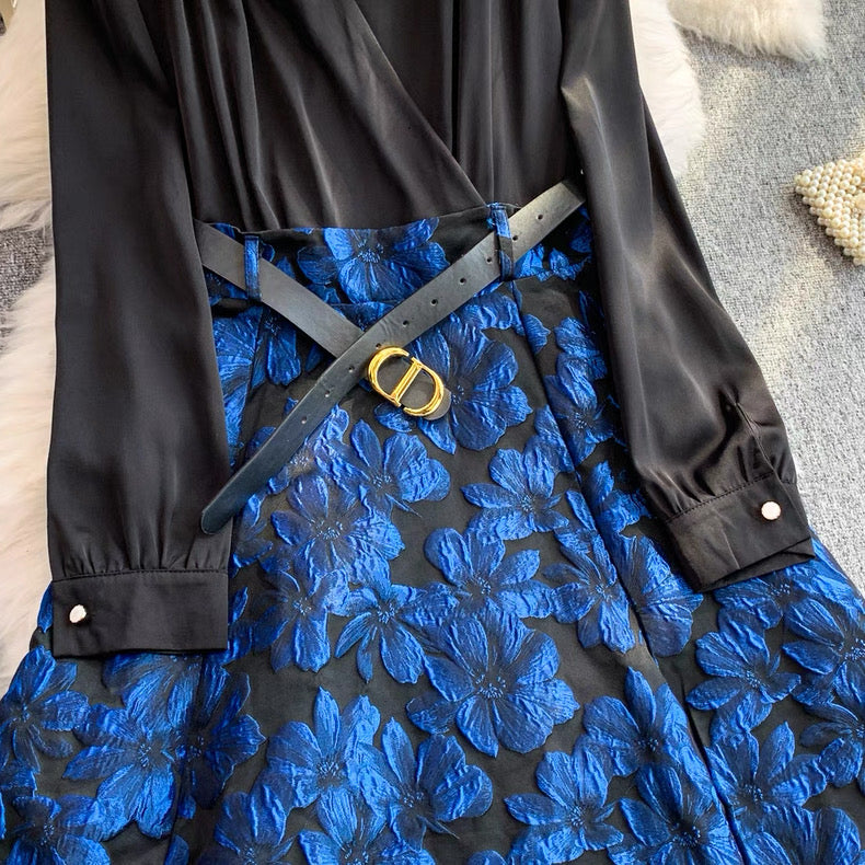 Jacquard midi dress