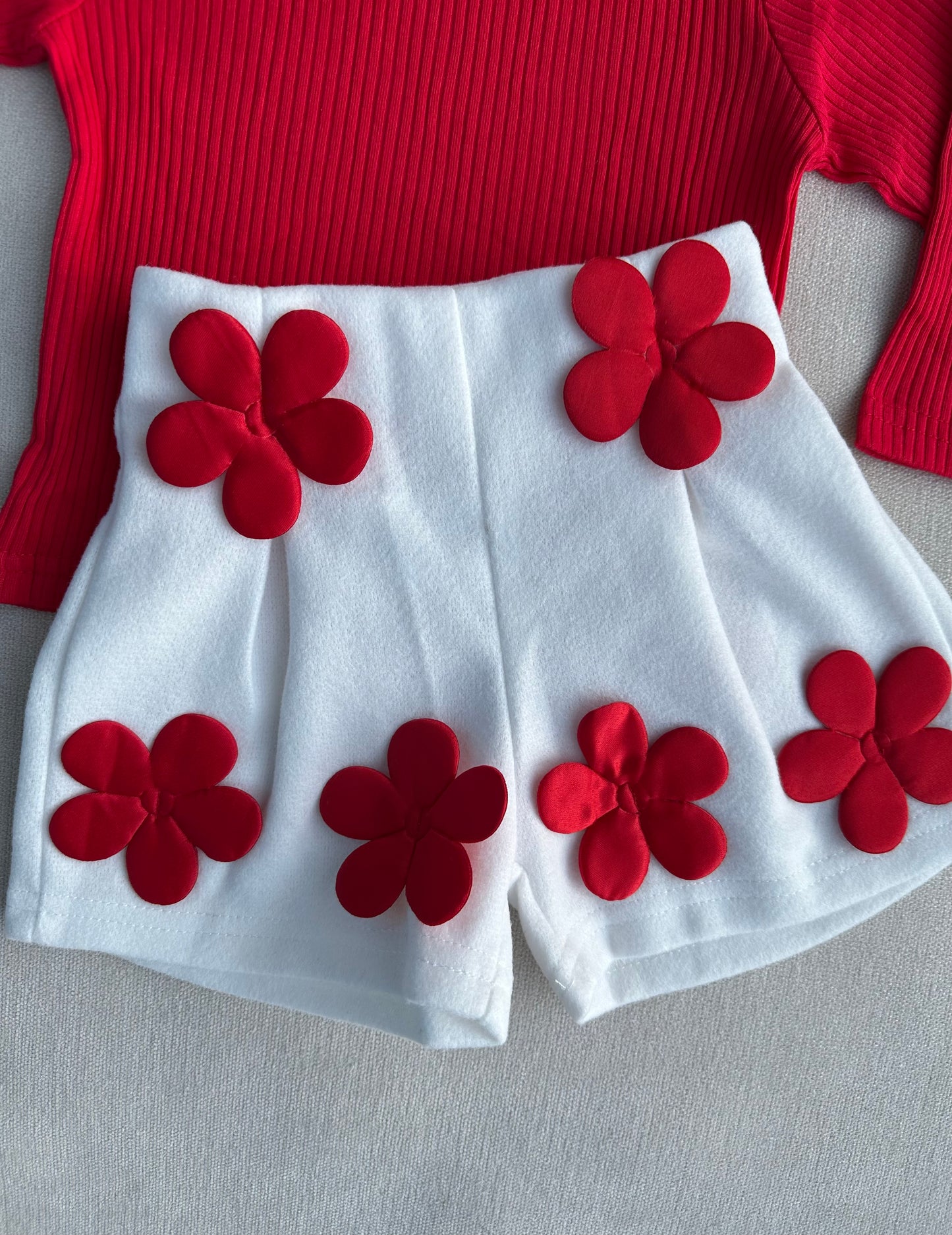 3D flower design top & pant