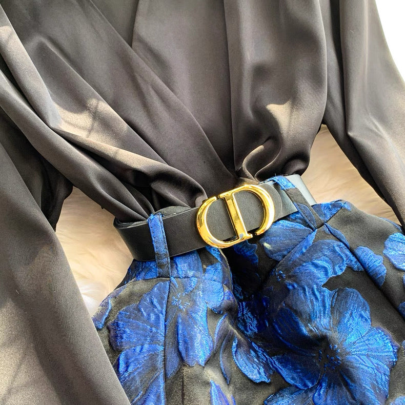 Jacquard midi dress