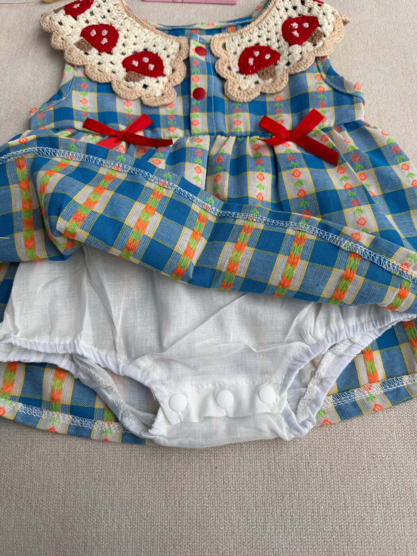 Woodland mashroom Romper Dress