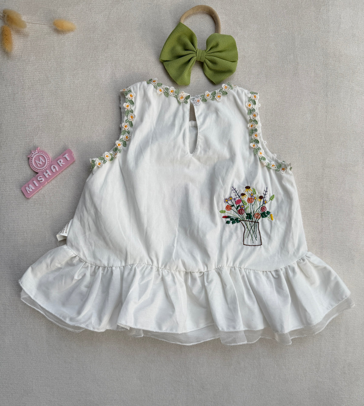 Sage Garden Romper Dress 💚🤍