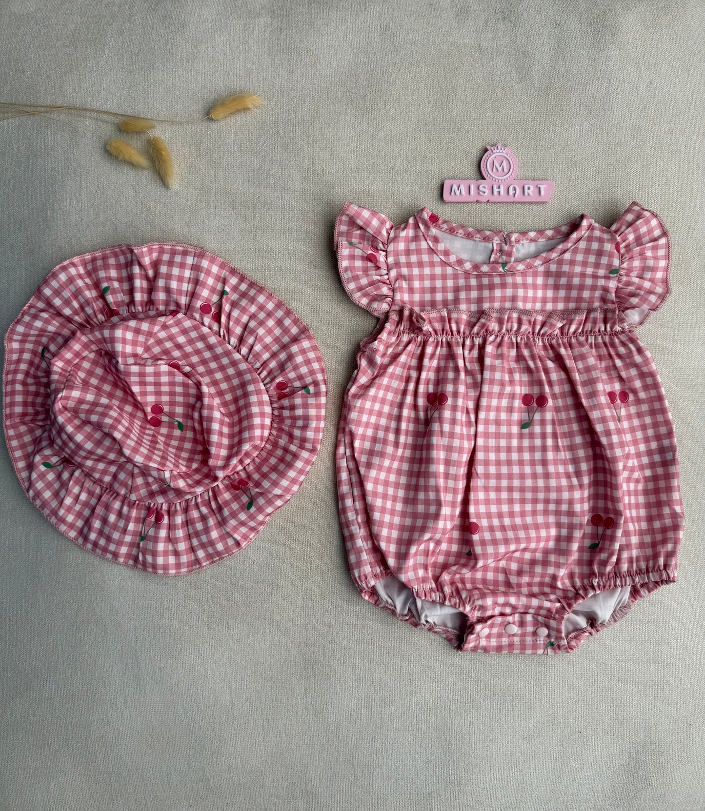 Cherry Picnic Romper Set