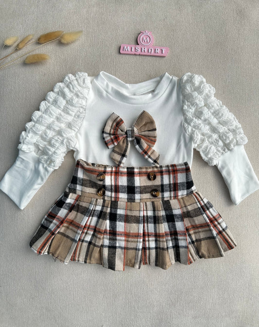 Bow style skirt & top set