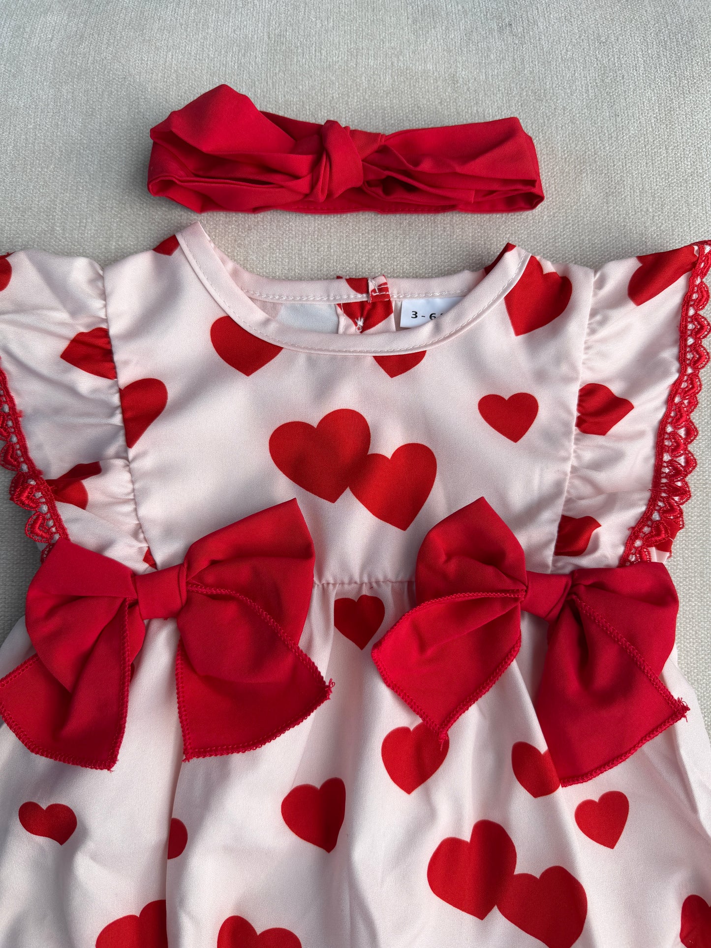 Sweetheart Bow Romper Set