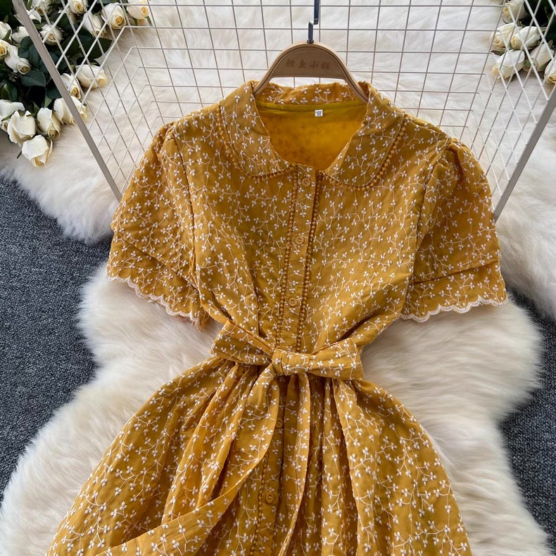 Chikankari cotton midi