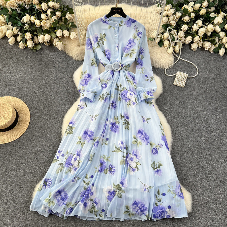 Floral chiffon georgette midi gown
