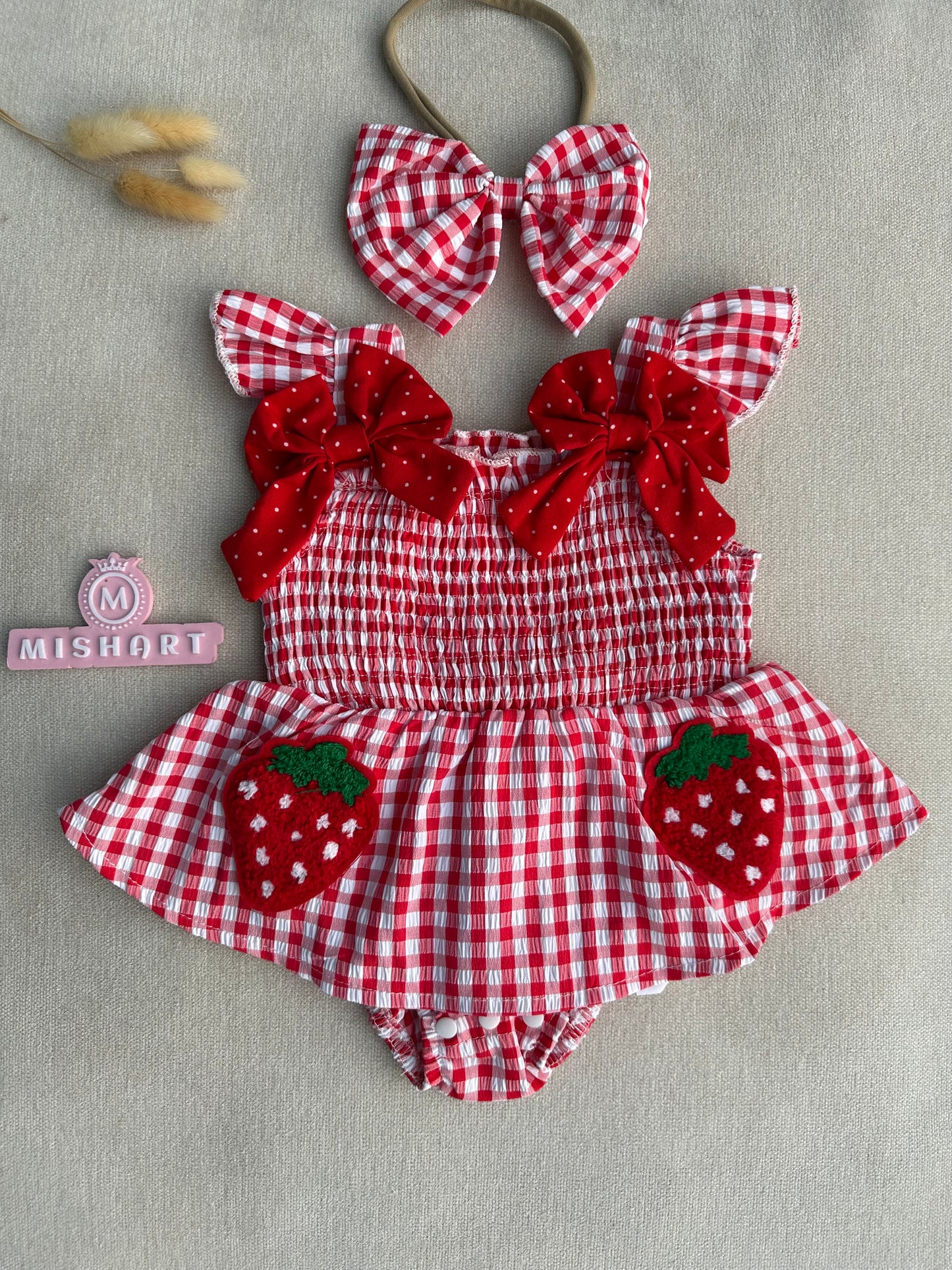 Strawberry romper set