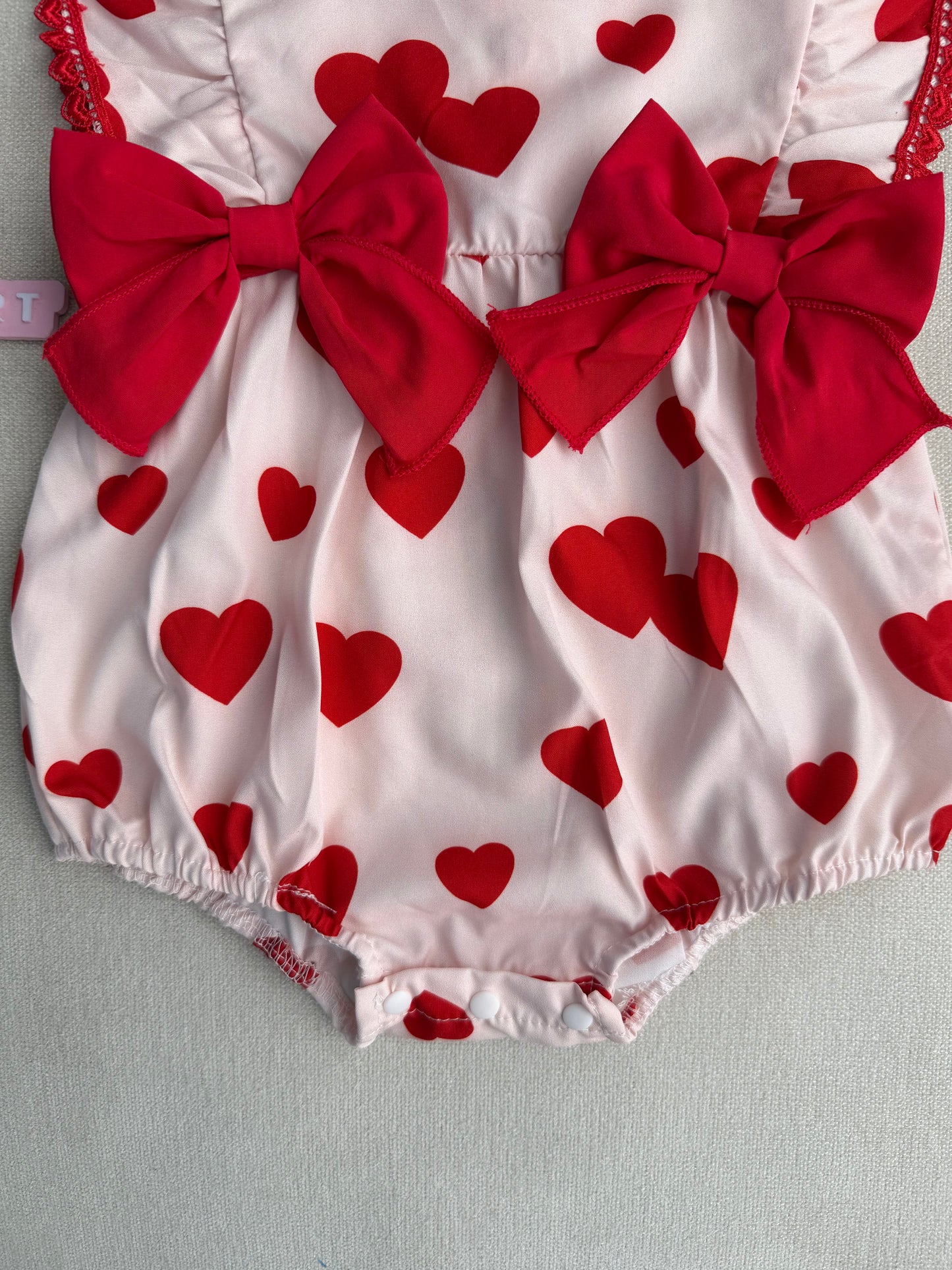 Sweetheart Bow Romper Set