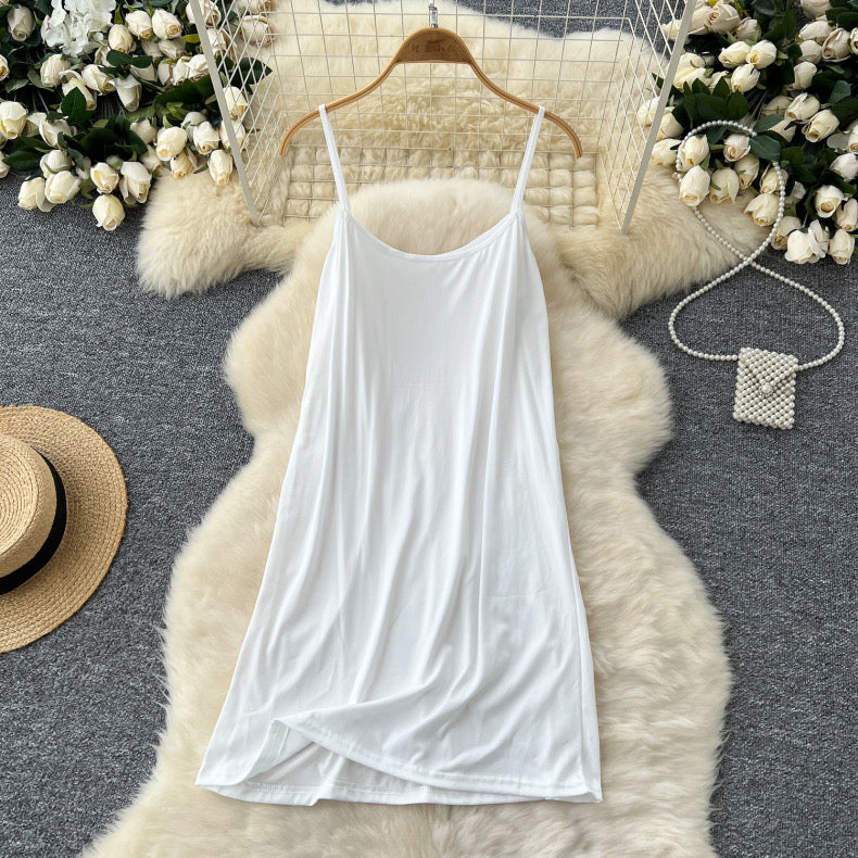 fashionable positioning print deep V-neck dress
