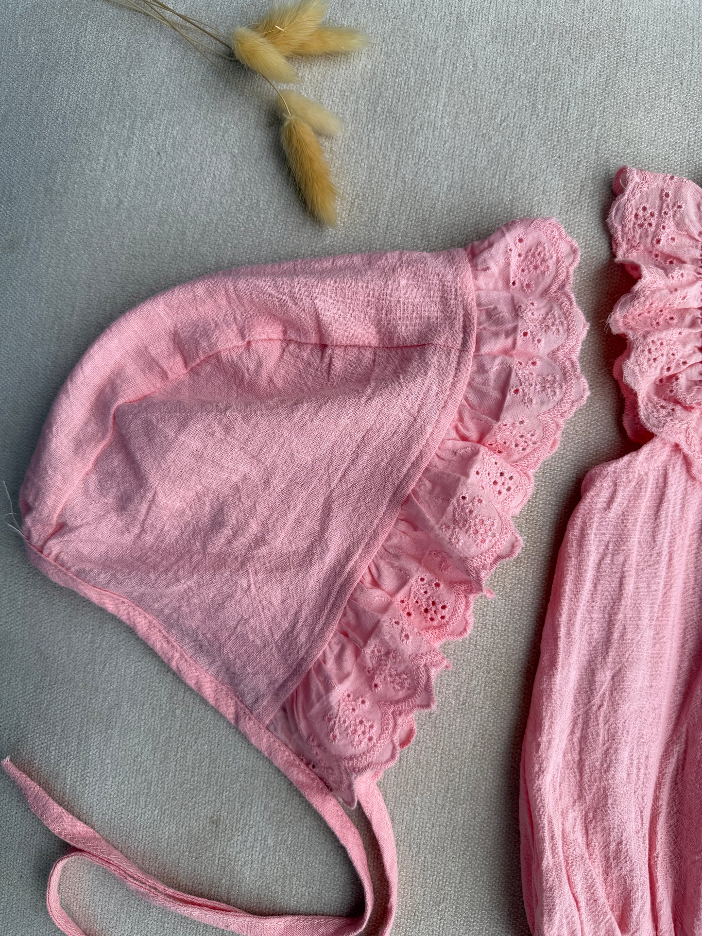 soft Pink Ruffle Baby Romper