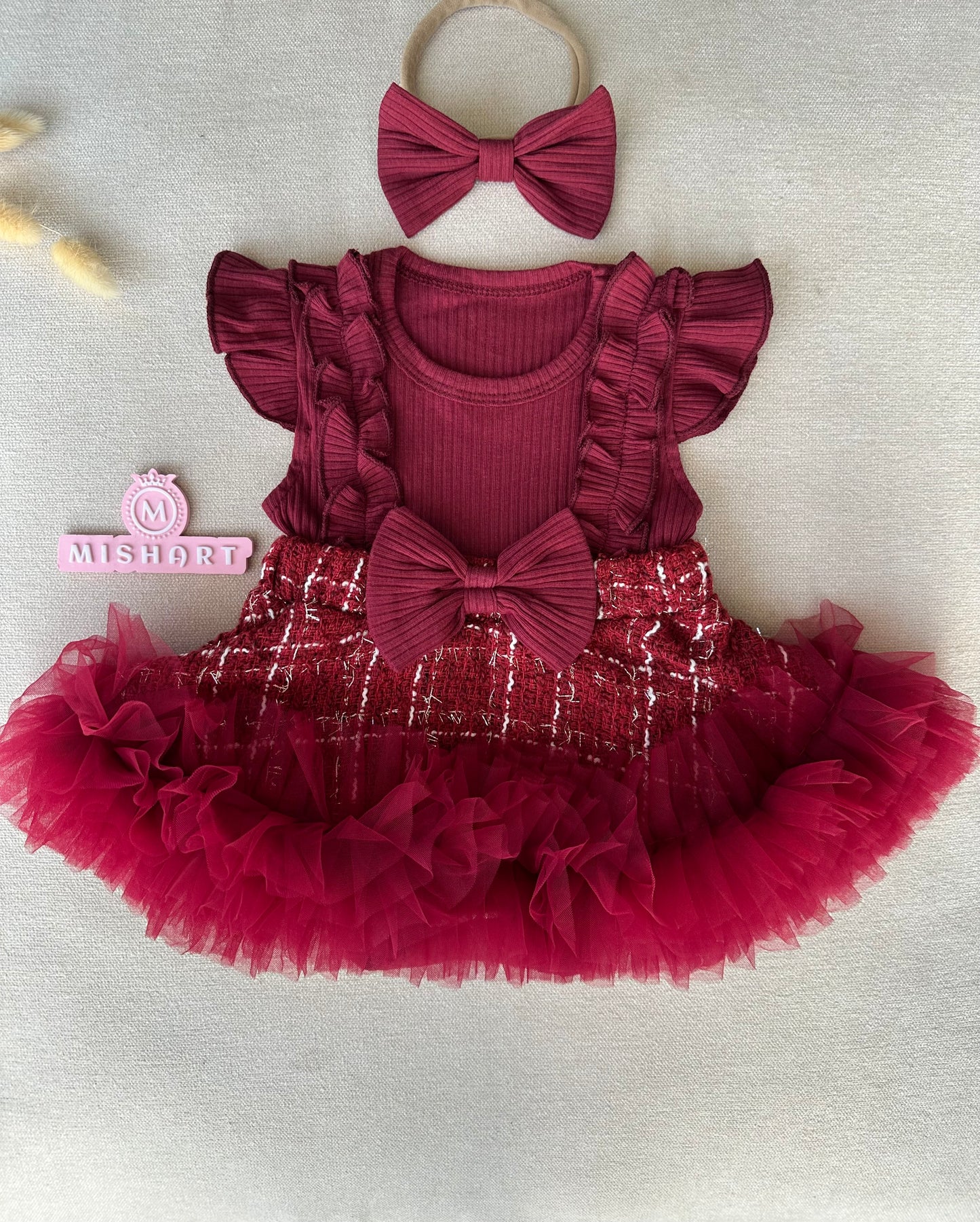 Berry Royale Ruffle Dress