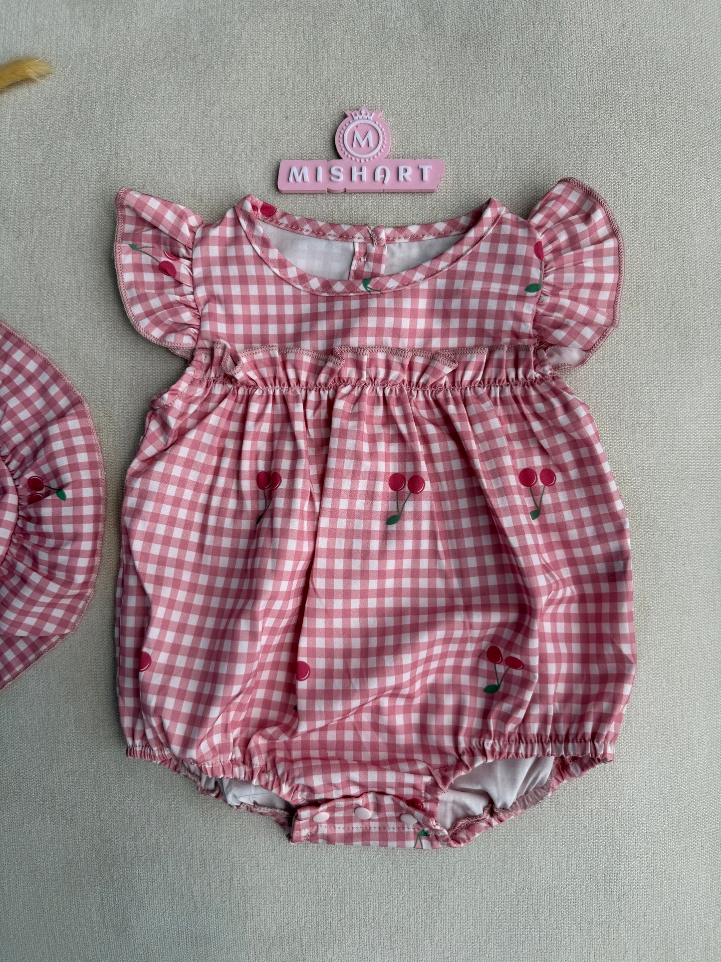 Cherry Picnic Romper Set