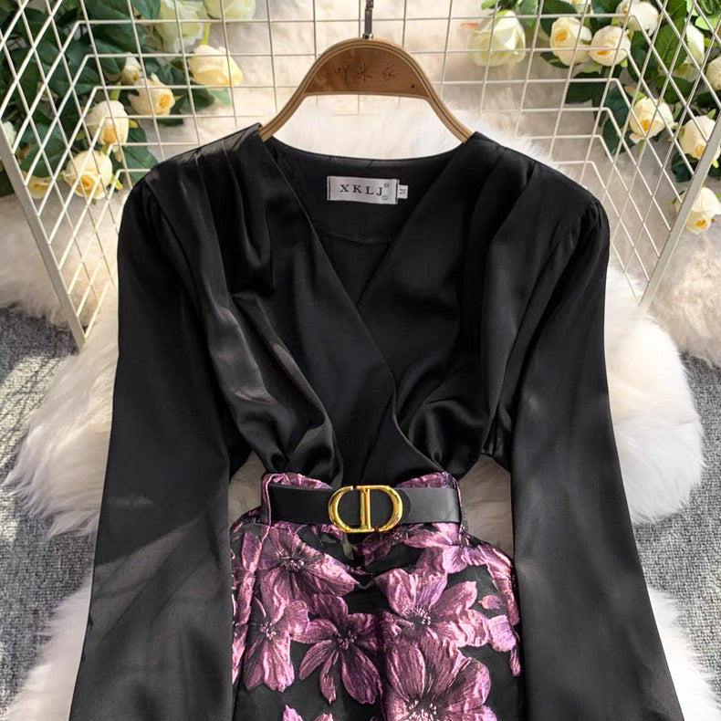 Jacquard midi dress