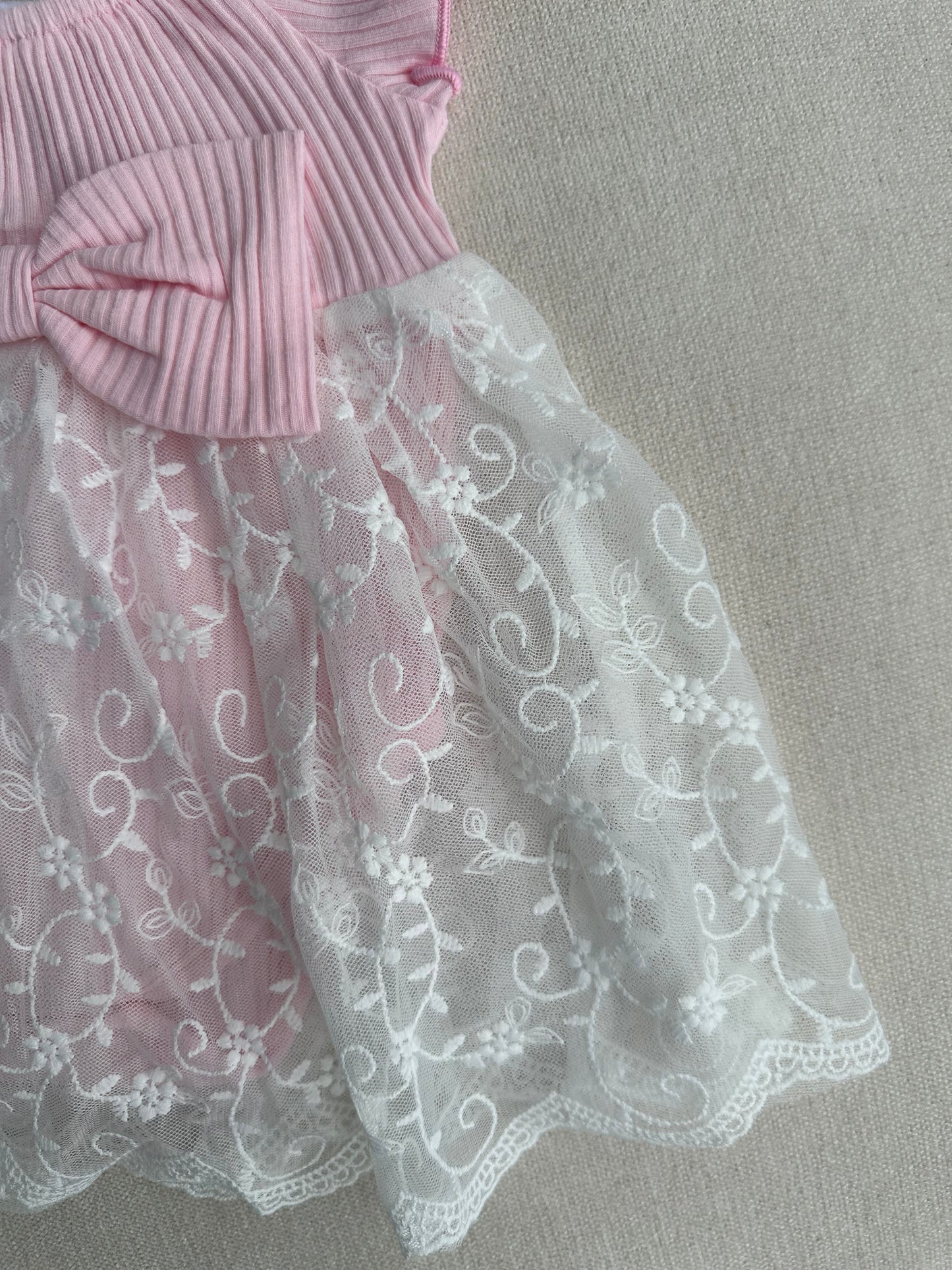 Cute romper embroidered dress  with headband