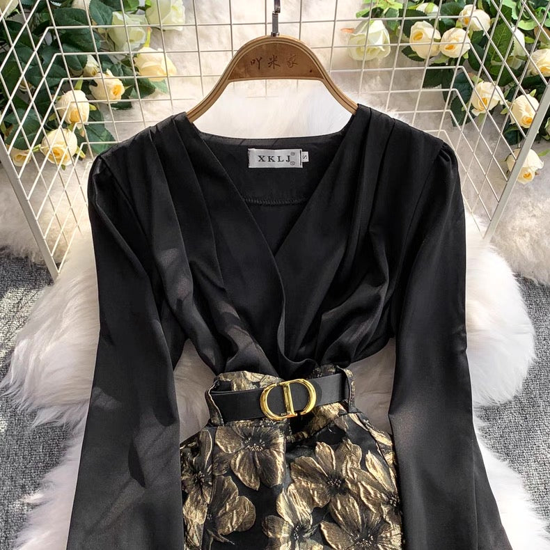 Jacquard midi dress