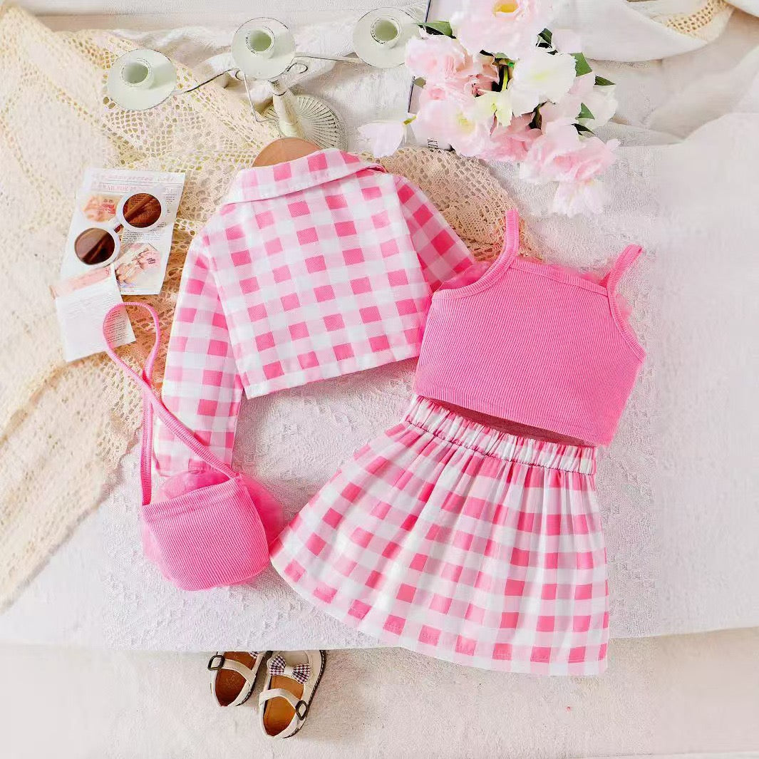 Baby skirt & coat combo set with bag