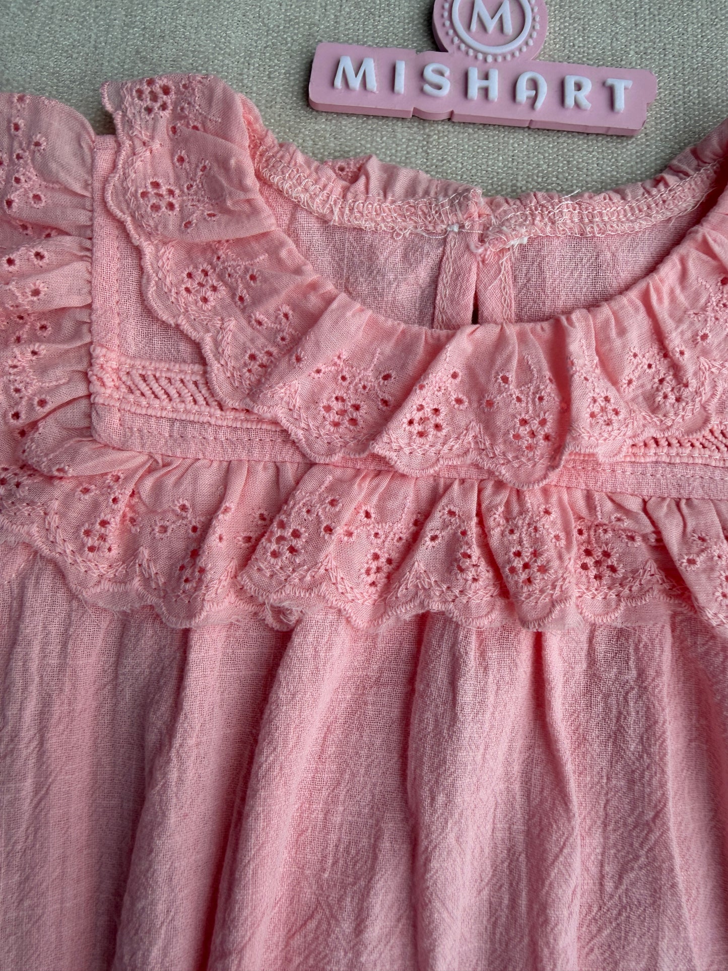 soft Pink Ruffle Baby Romper