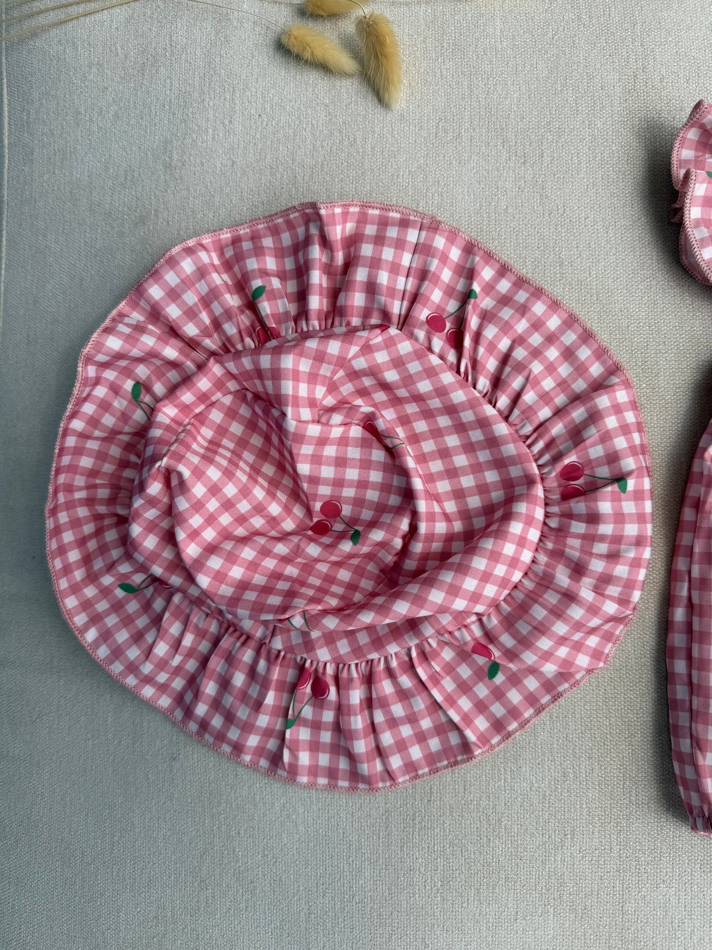 Cherry Picnic Romper Set