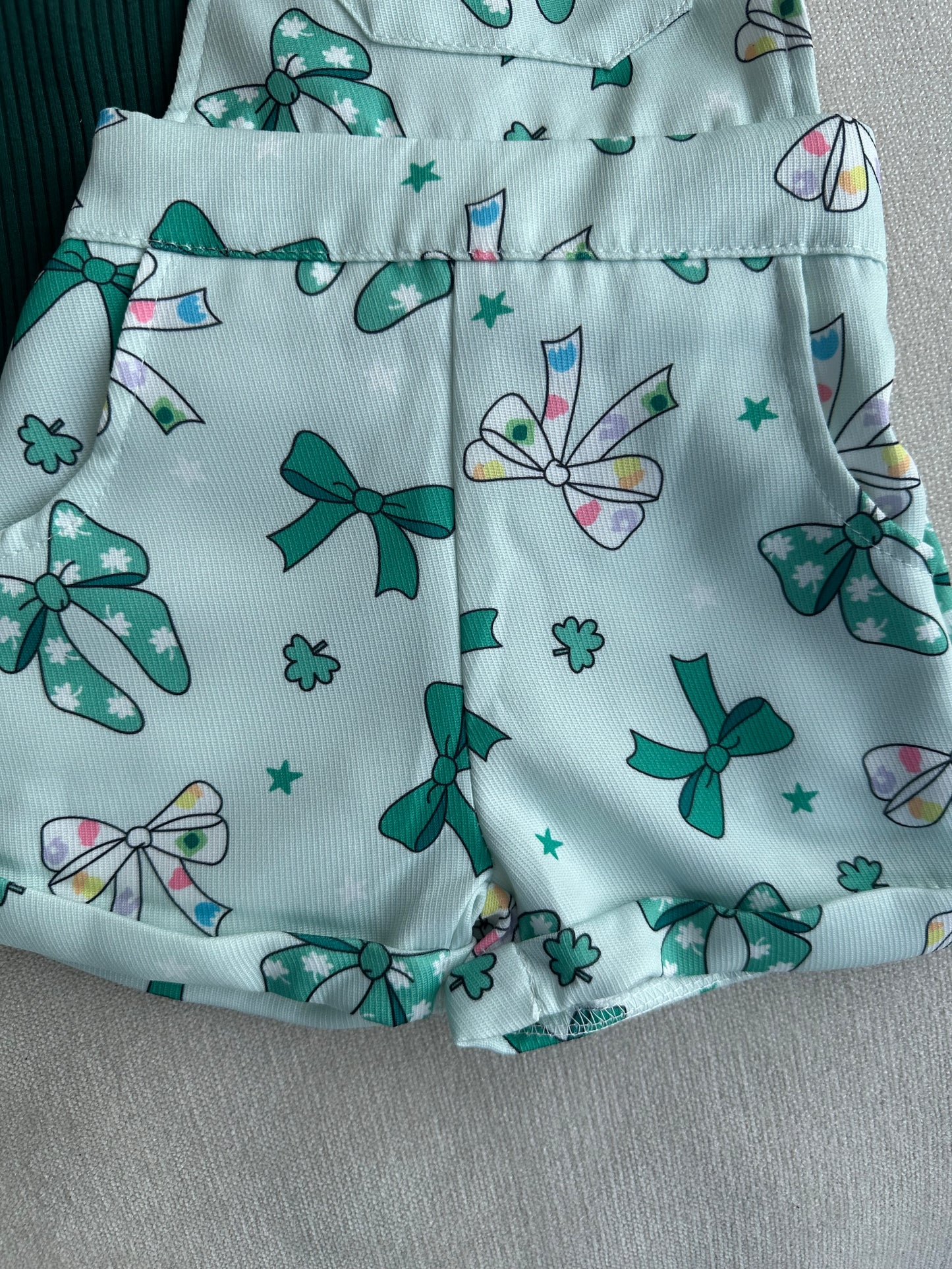 Emerald Bow Romper Set