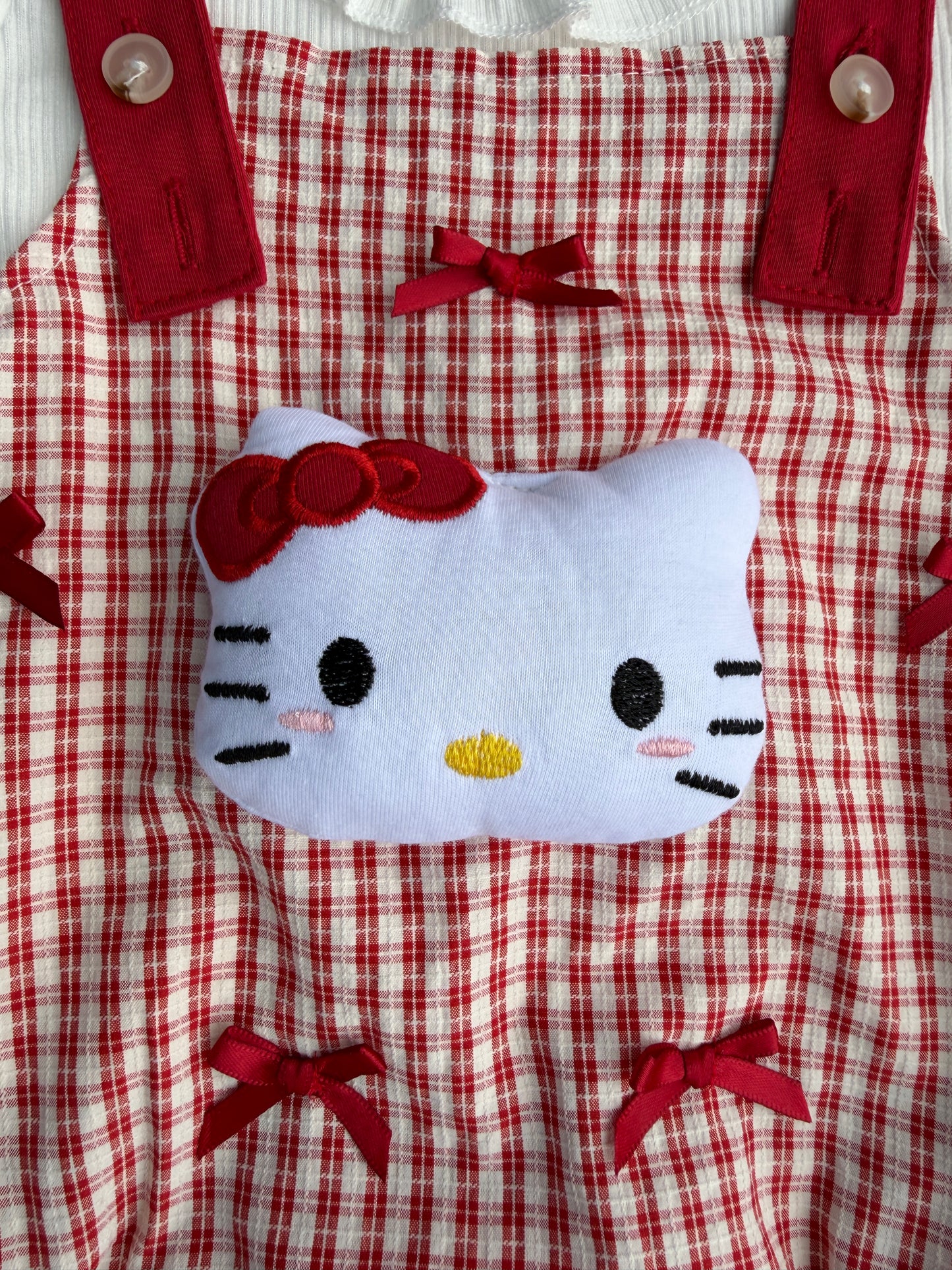 🎀 Hello Kitty Gingham Romper Set
