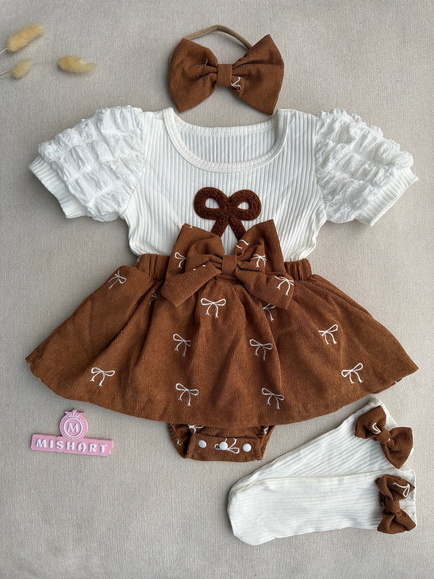 embroidered Bow Princess Set