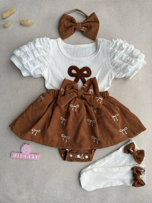 embroidered Bow Princess Set