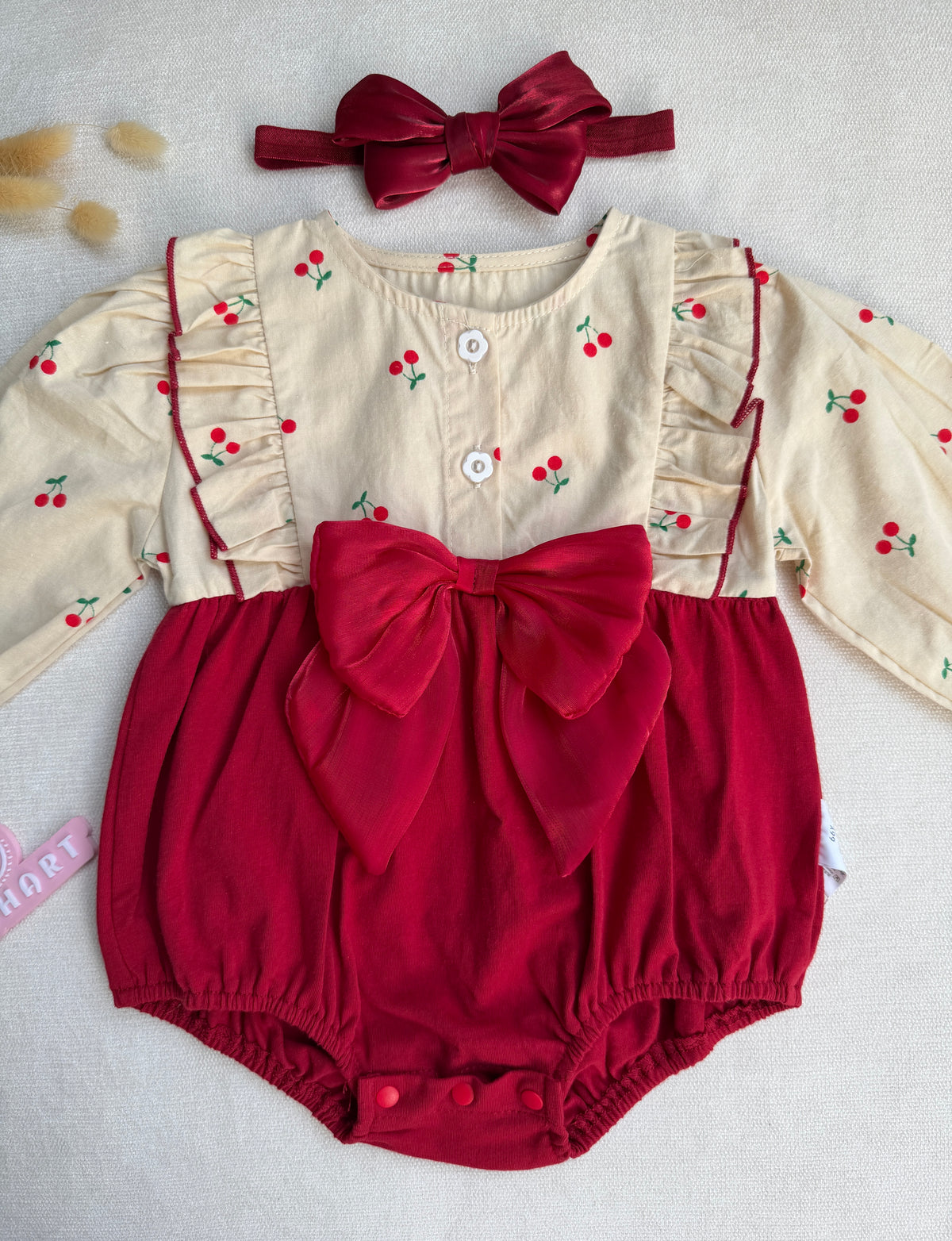 🍒 Cherry Bow Romper Set ❤️🎀