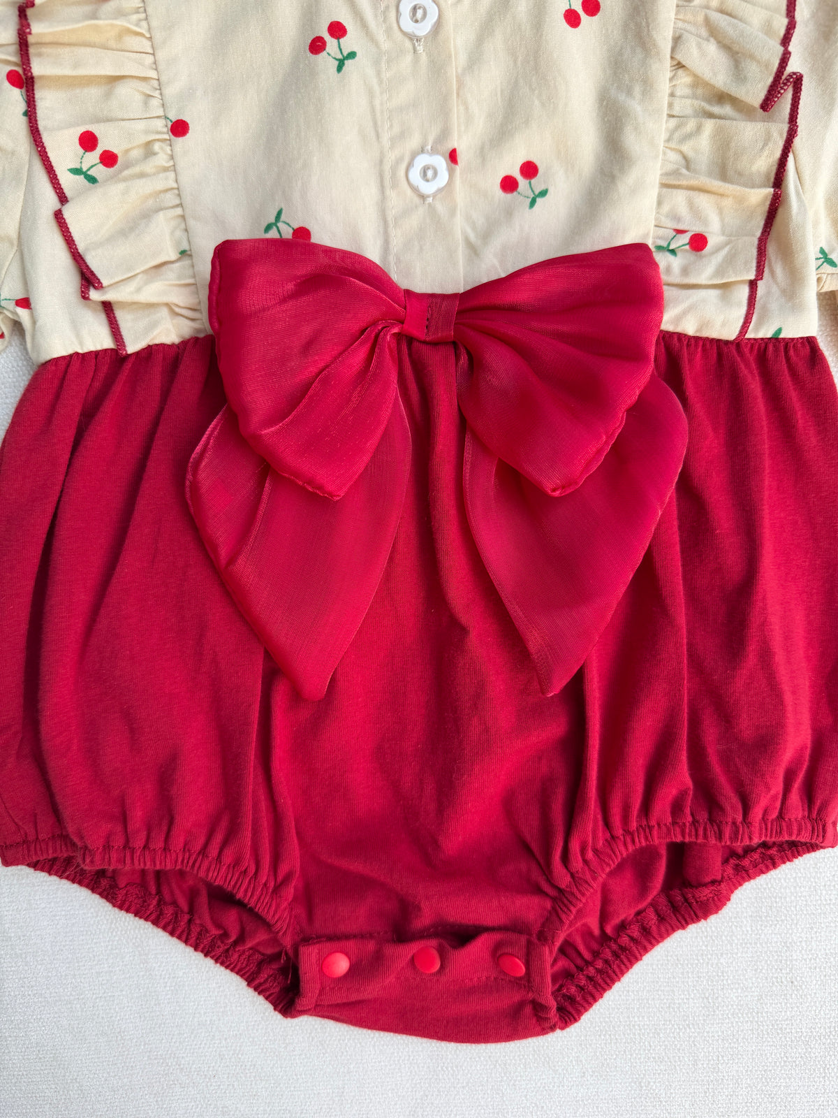 🍒 Cherry Bow Romper Set ❤️🎀